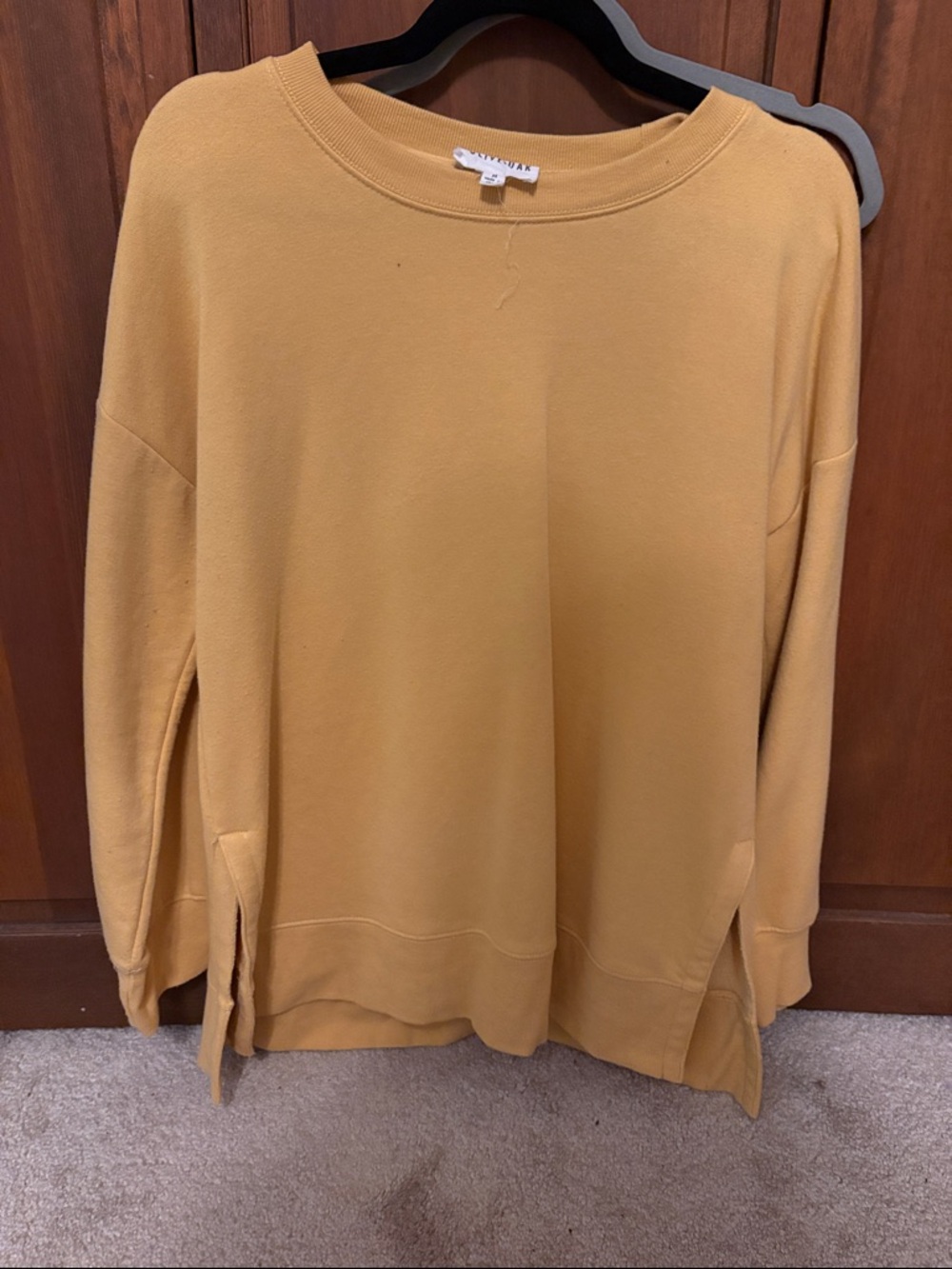 Olive & Oak Golden yellow Boxy Crewneck Sweatshirt, size M, never worn